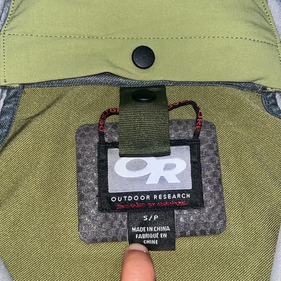 Outdoor Research Alibi Jacket Ventia Softshell Jacket Avocado Olive Green Small - Picture 8 of 9